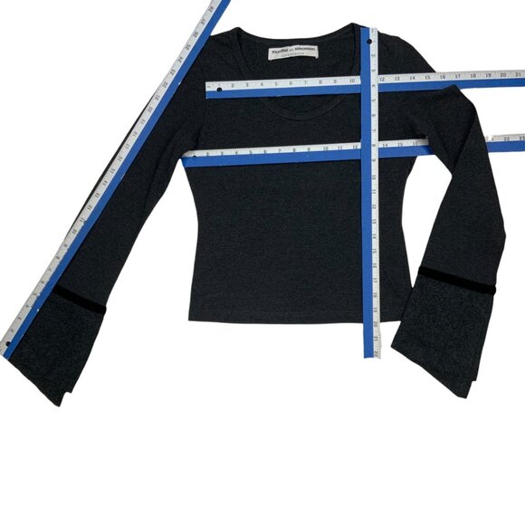 Munthe Plus Simonsen Copenhagen Tee Shirt Top S Bell Sleeve Wool Blend - Picture 5 of 12